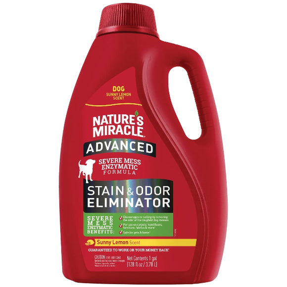 Nature's Miracle Advanced Dog Enzymatic Severe Mess Stain & Odor Eliminator, 1-gal