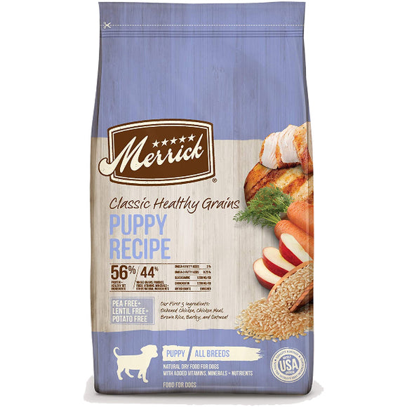 Merrick Classic Healthy Grains Puppy Recipe Dry Dog Food, 4-lb Bag