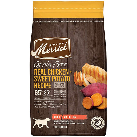 Merrick Grain-Free Chicken & Sweet Potato Recipe Dry Dog Food, 10-lb