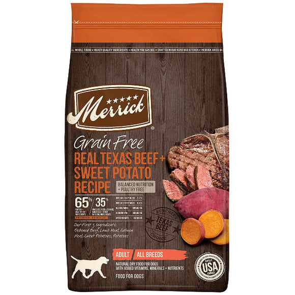 Merrick Grain-Free Texas Beef & Sweet Potato Recipe Dry Dog Food, 10-lb
