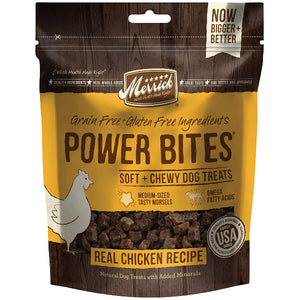 Merrick Power Bites Chicken Grain-Free Soft & Chewy Dog Treats, 6-oz