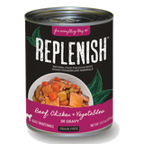Replenish Beef, Chicken & Vegetables in Gravy Can Dog Food (12 Pack)