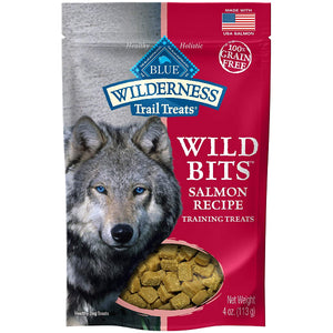 Blue Buffalo Wilderness Trail Treats Salmon Wild Bits Grain-Free Training Dog Treats, 4-oz