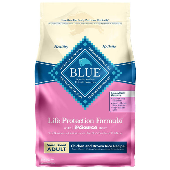 Blue Buffalo Life Protection Formula Small Breed Adult Chicken & Brown Rice Recipe Dry Dog Food, 6-lb Bag