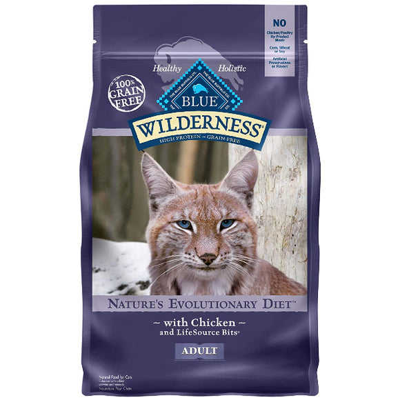 Blue Buffalo Wilderness Chicken Recipe Grain-Free Dry Cat Food, 6-lb Bag