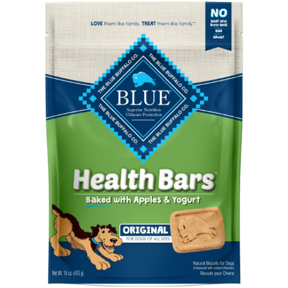 Blue Buffalo Health Bars Baked with Apples & Yogurt Dog Treats, 16-oz