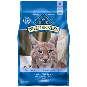 Blue Buffalo Wilderness Indoor Chicken Recipe Grain-Free Dry Cat Food, 5-lb