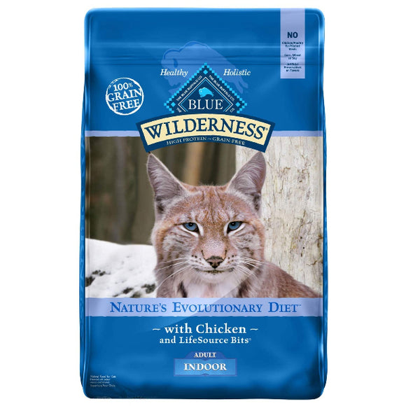 Blue Buffalo Wilderness Indoor Chicken Recipe Grain-Free Dry Cat Food, 11-lb