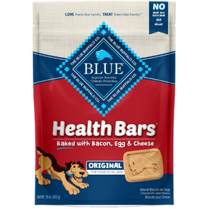 Blue Buffalo Health Bars Baked with Bacon, Egg & Cheese Dog Treats, 16-oz