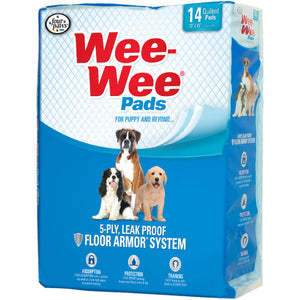 Wee-Wee Absorbent Dog Pads, 14 Pack
