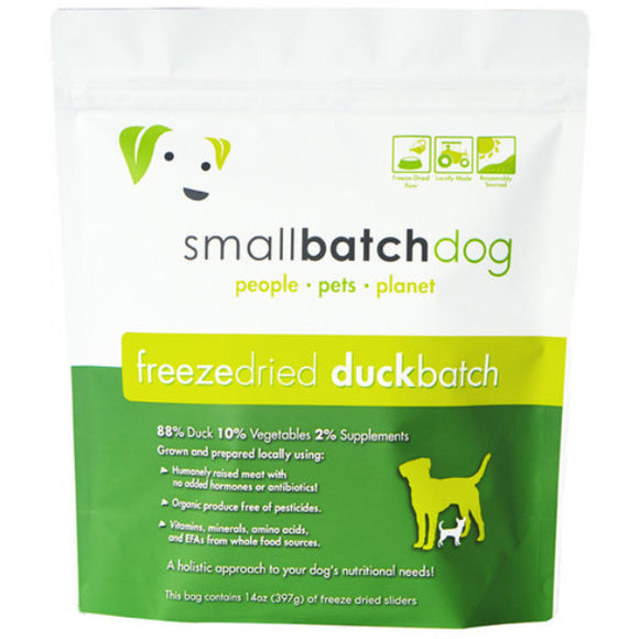 Smallbatch Freeze Dried Duck Sliders Dog Food, 14-oz