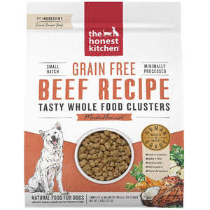 The Honest Kitchen Grain-Free Beef Whole Food Clusters Dry Dog Food, 5-lb