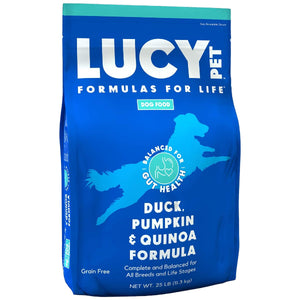 Lucy Pet Products Grain-Free Duck, Pumpkin & Quinoa Formula Dry Dog Food, 25-lb