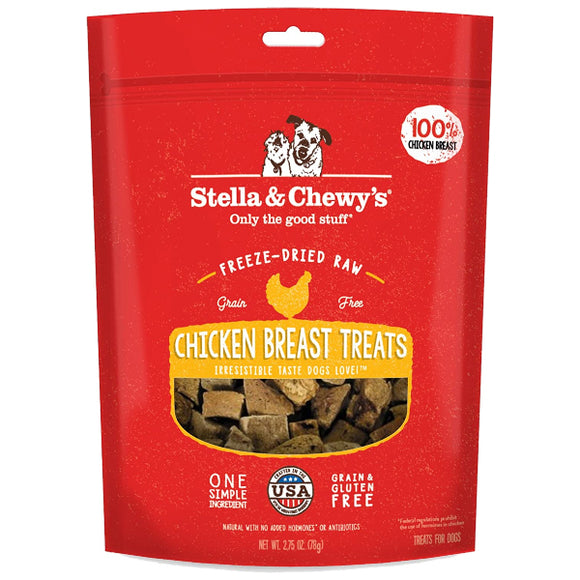 Stella & Chewy’s Chicken Breast Freeze-Dried Raw Dog Treats, 2.75-oz