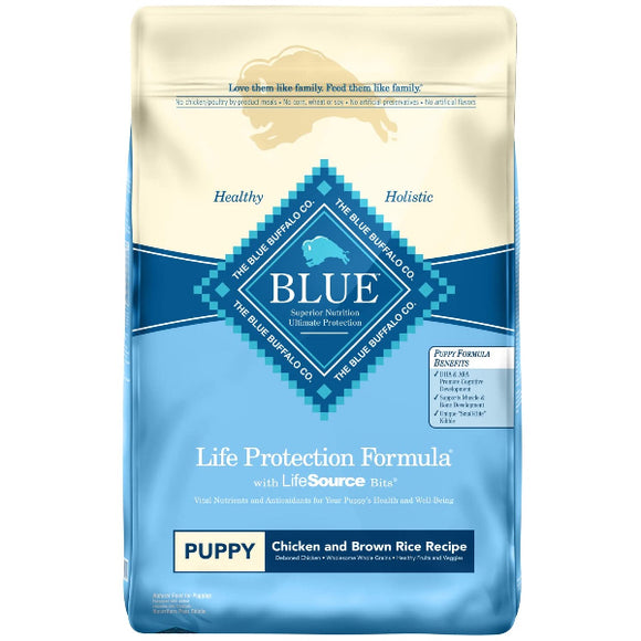 Blue Buffalo Life Protection Formula Puppy Chicken & Brown Rice Recipe Dry Dog Food, 30-lb