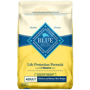 Blue Buffalo Life Protection Formula Healthy Weight Adult Chicken & Brown Rice Recipe Dry Dog Food, 30-lb