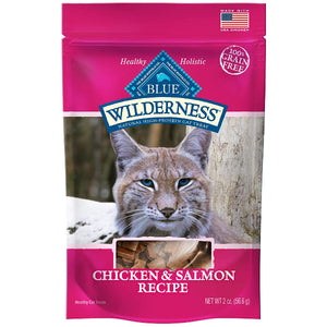 Blue Buffalo Wilderness Chicken & Salmon Grain-Free Cat Treats, 2-oz