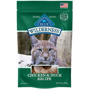 Blue Buffalo Wilderness Chicken & Duck Grain-Free Cat Treats, 2-oz