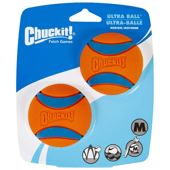 Chuckit! Ultra Rubber Ball Medium Dog Toy, 2 Pack
