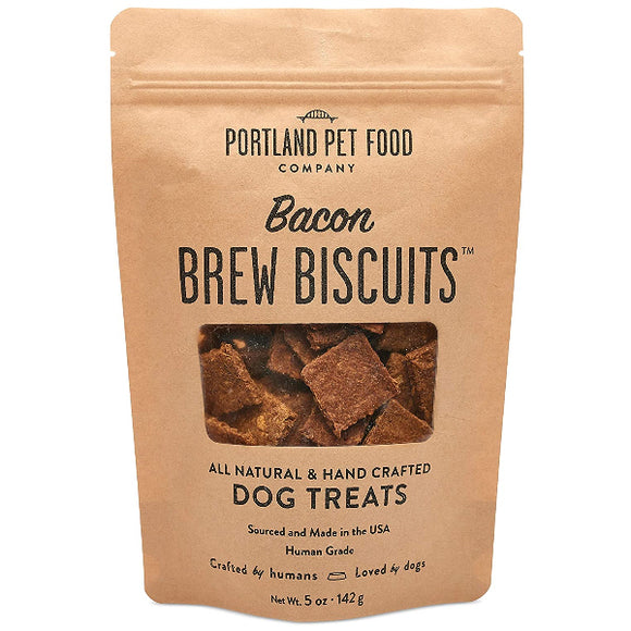 Portland Pet Food Company Bacon Brew Biscuits Dog Treats, 5-oz