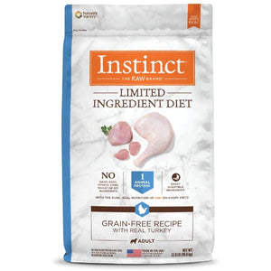 Instinct Limited Ingredient Diet with Turkey Freeze-Dried Raw Coated Dry Dog Food, 22-lb