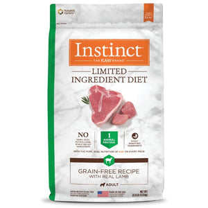 Instinct Limited Ingredient Diet with Lamb Freeze-Dried Raw Coated Dry Dog Food, 20-lb