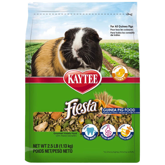 Kaytee Fiesta Gourmet Variety Diet Guinea Pig Food, 2.5-lb