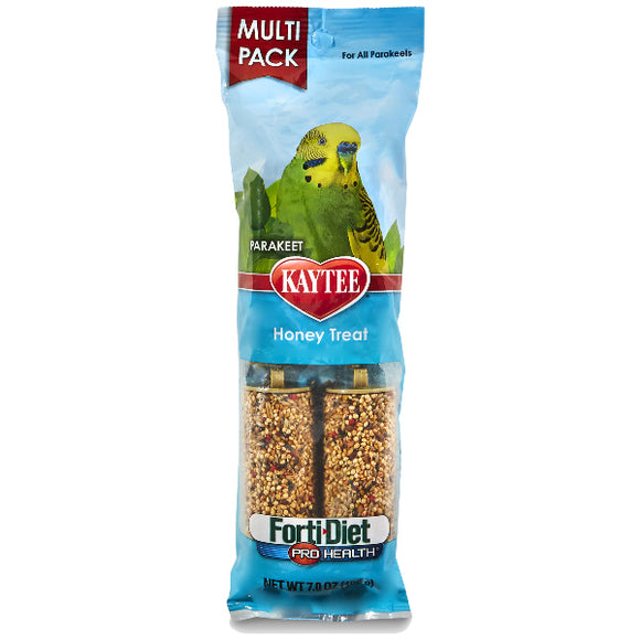 Kaytee Forti Diet Pro Health Honey Parakeet Treat Sticks, 4 Pack