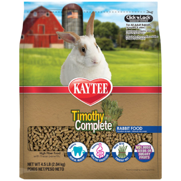 Kaytee Timothy Complete Rabbit Food, 4.5-lb
