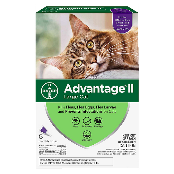 Advantage II for Cats Over 9 lbs. 6 Pack