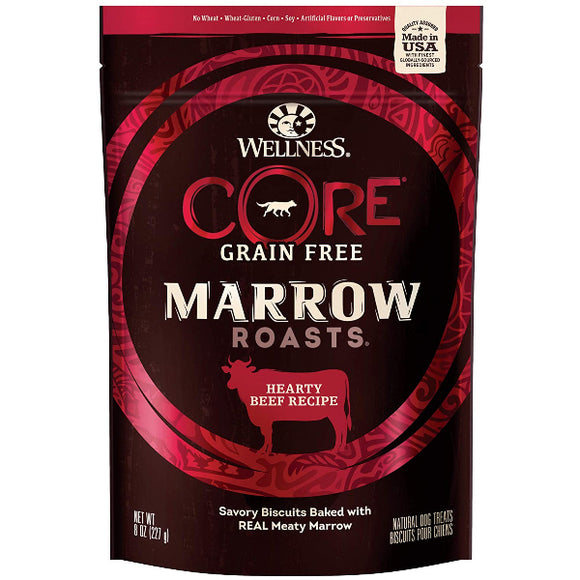 Wellness CORE Grain-Free Marrow Roasts Hearty Beef Recipe Dog Treats, 8-oz