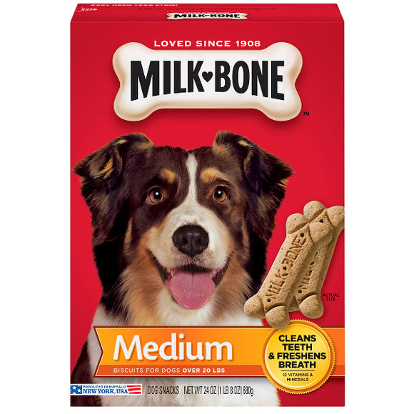 Milk-Bone Original Biscuit Dog Treats, Medium, 24-oz Box