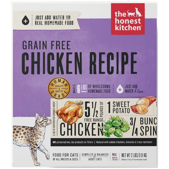 The Honest Kitchen Grain-Free Chicken Recipe Dehydrated Cat Food, 2-lb Box