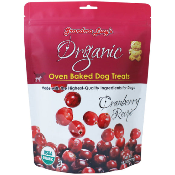 Grandma Lucy's Organic Cranberry Oven Baked Dog Treats, 14-oz