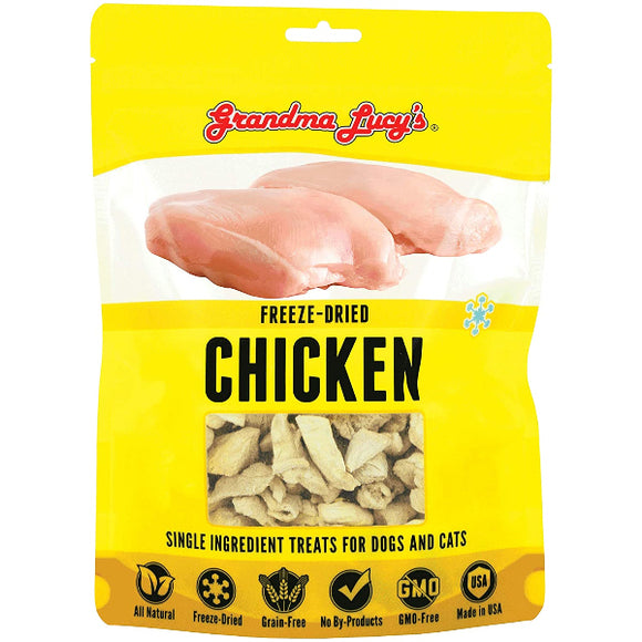 Grandma Lucy's Freeze-Dried Chicken Single Ingredient Pet Treats, 3.5-oz