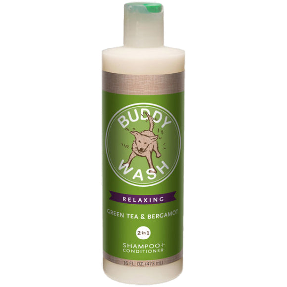 Buddy Wash Relaxing Green Tea & Bergamot Dog Shampoo + Conditioner, 16-oz