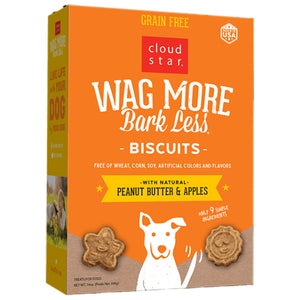 Wag More Bark Less Grain-Free  Peanut Butter & Apples Dog Treats, 14-oz