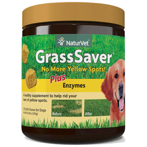 NaturVet GrassSaver Plus Enzymes Soft Chews Dog Supplement, 120 Count