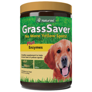 NaturVet GrassSaver Wafers Plus Enzymes Dog Supplement, 300-Count