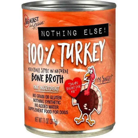 Against the Grain Nothing Else! Turkey Recipe Limited Ingredient Diet Wet Dog Food, 11-oz can, case of 12