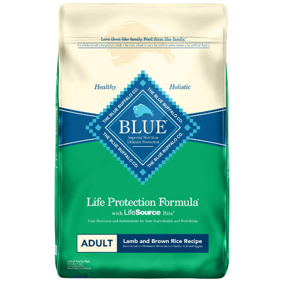 Blue Buffalo Life Protection Formula Adult Lamb & Brown Rice Recipe Dry Dog Food, 15-lb Bag