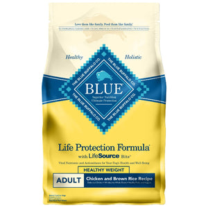 Blue Buffalo Life Protection Formula Healthy Weight Adult Chicken & Brown Rice Recipe Dry Dog Food, 5-lb