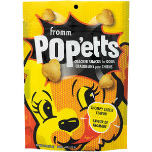 Fromm Pop'etts Chompy Cheese Cracker Snack Dog Treats, 6-oz