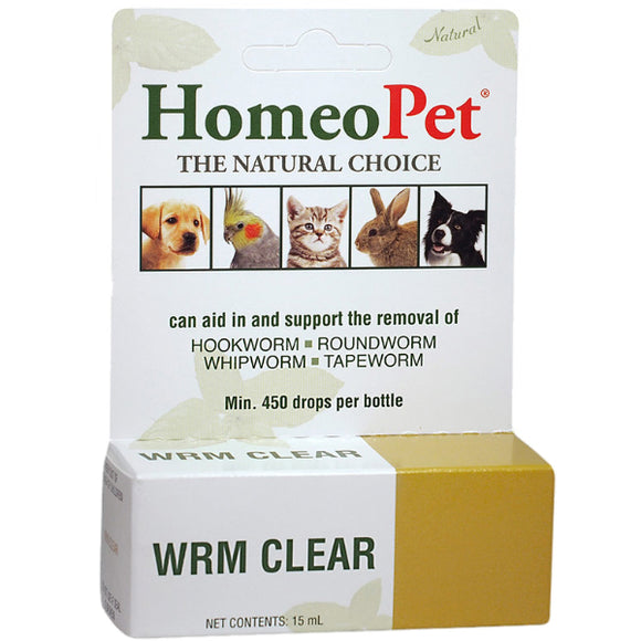 HomeoPet WRM Clear Pet Supplement, 15-mL