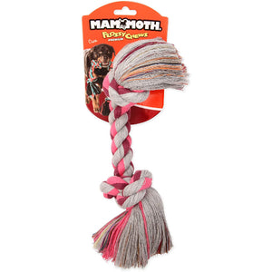 Mammoth Flossy Chews 2 Knot Rope Bone Dog Toy, Extra Large, Color Varies