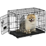 MidWest Contour Dog Crate Double Door, 22-in