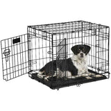 MidWest Contour Dog Crate Double Door, 24-in