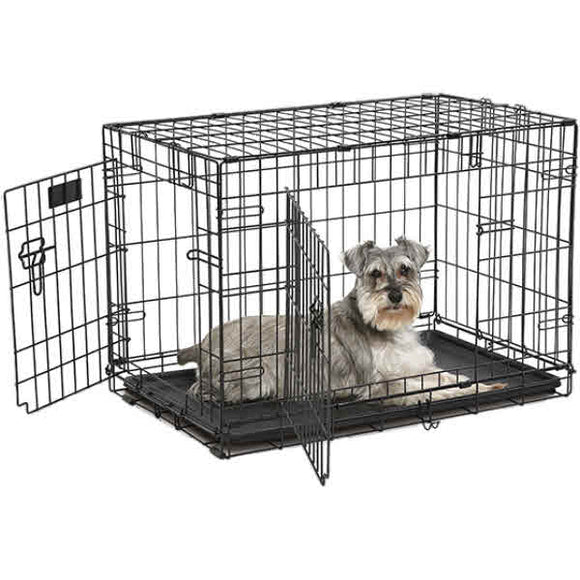 MidWest Contour Dog Crate Double Door, 30-in