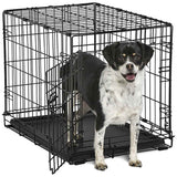 MidWest Contour Dog Crate Single Door, 24-in