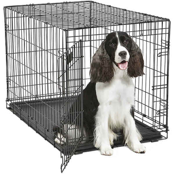 MidWest Contour Dog Crate Single Door, 36-in